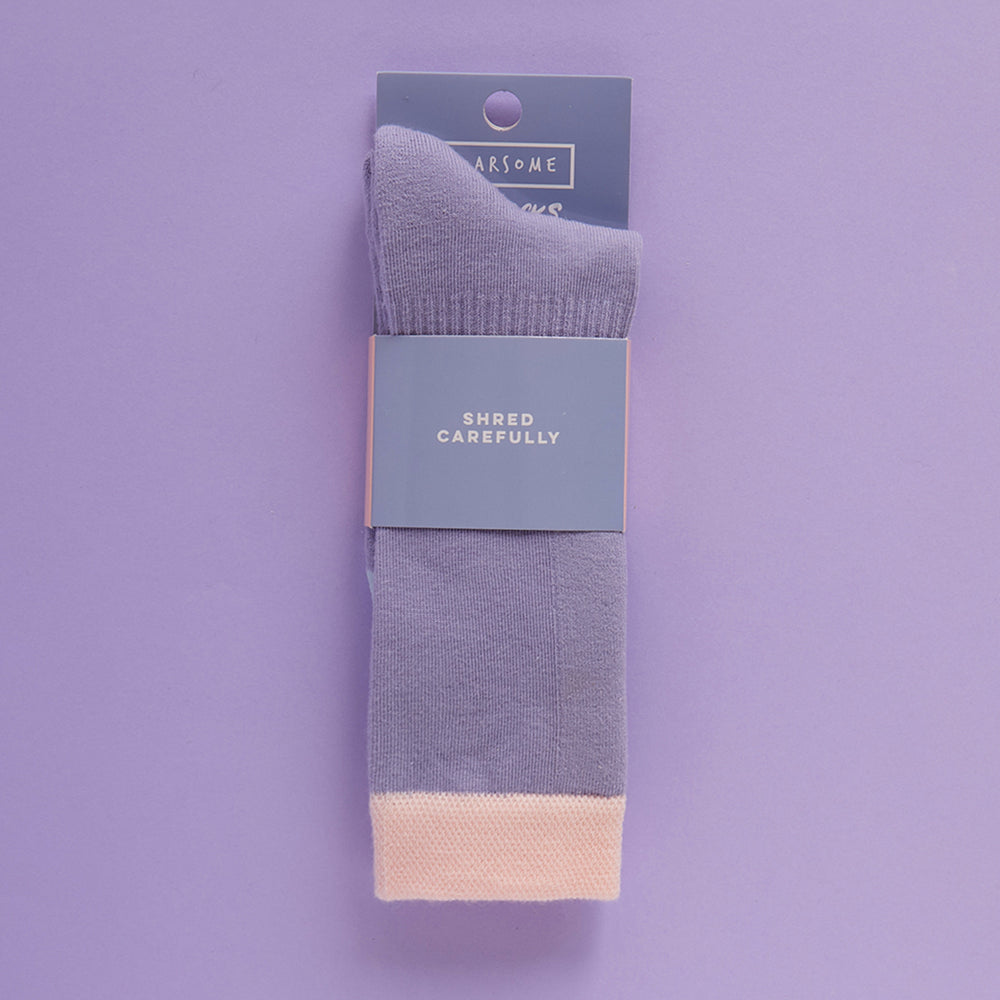 Chaussettes De Ski X-Socks® SKI DISCOVER OTC - Taille 35-38 - Couleur Lilas/Beige Clair - Confort Optimal - 13