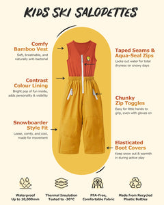 Cub the Lion - Kids Ski Salopettes / Bibs