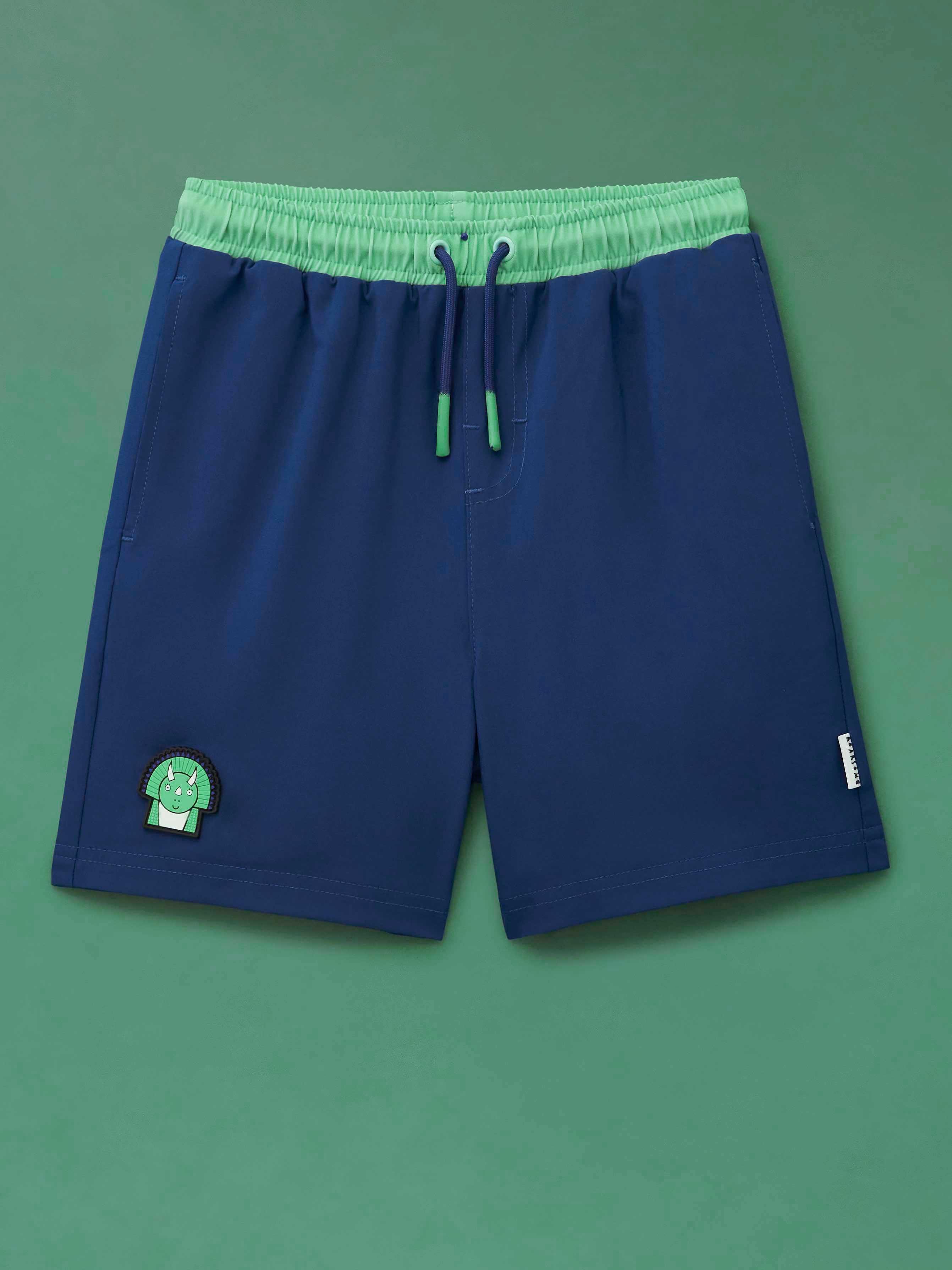 Spike the Dinosaur - Kids Swim Shorts