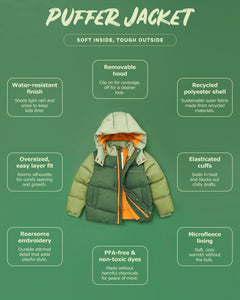 Roarsome Puffer Jacket - Forest Green