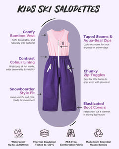 Hop the Bunny - Kids Ski Salopettes / Bibs