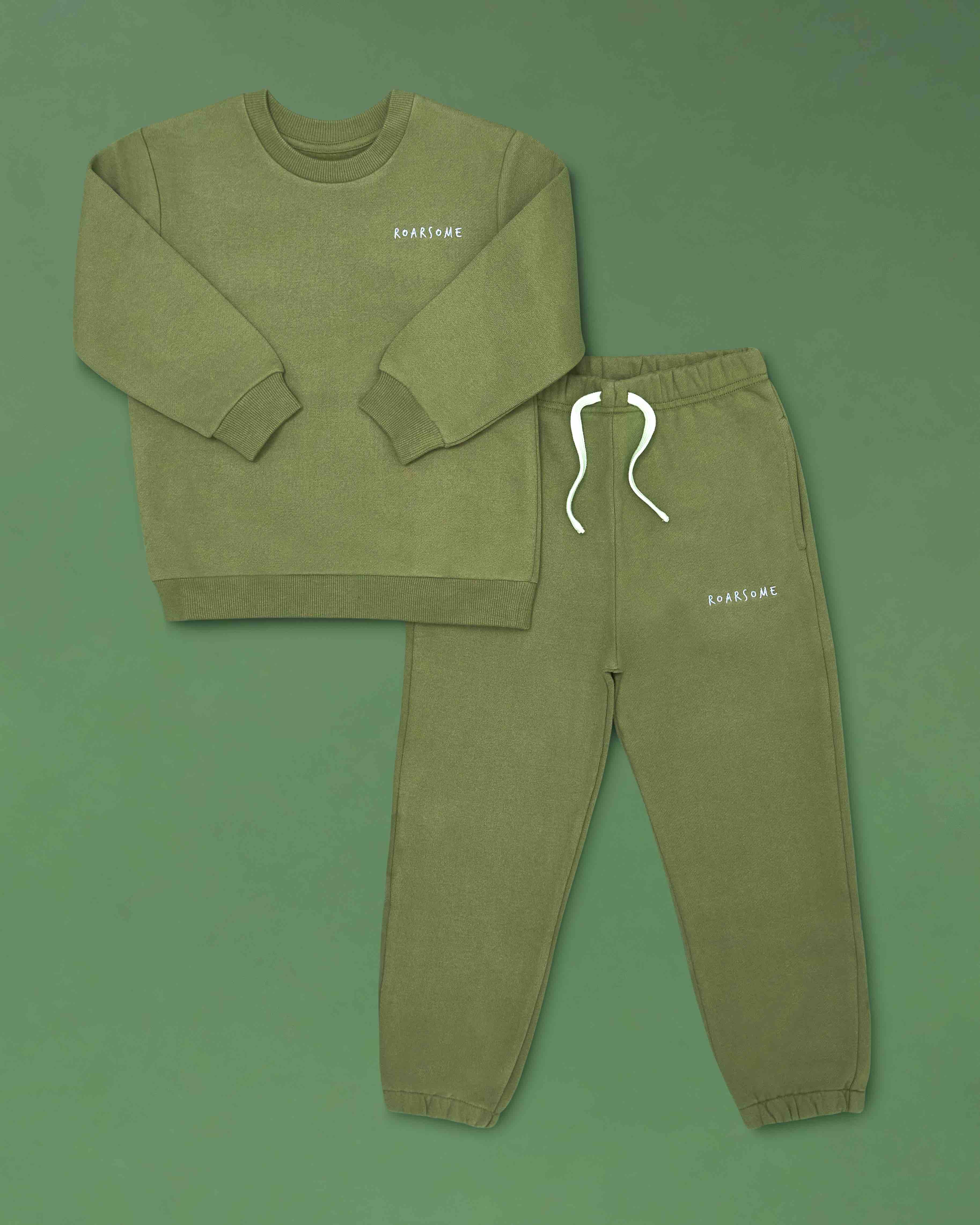Organic Cotton Tracksuit - Forest Green