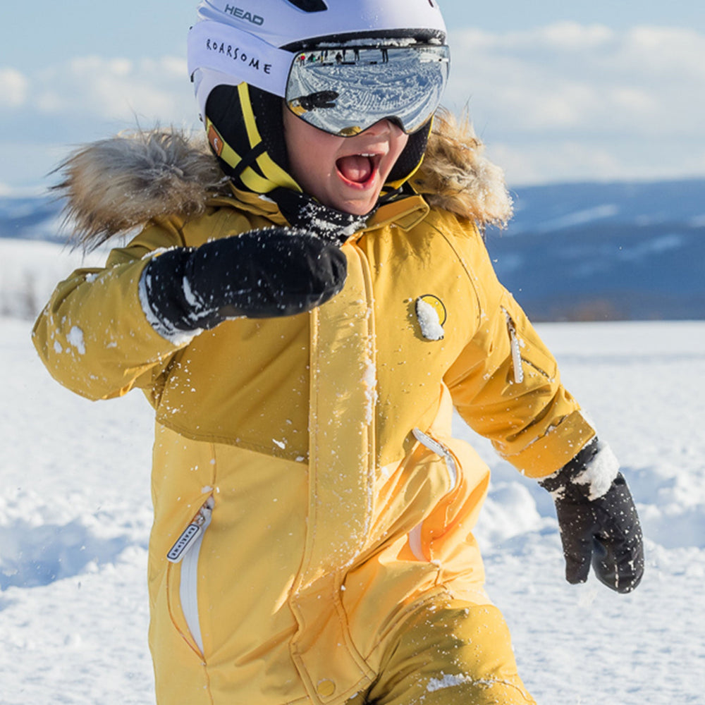 Snow Suit Baby Ski Goggles Kids Ski Goggles Silver ‐ Roarsome