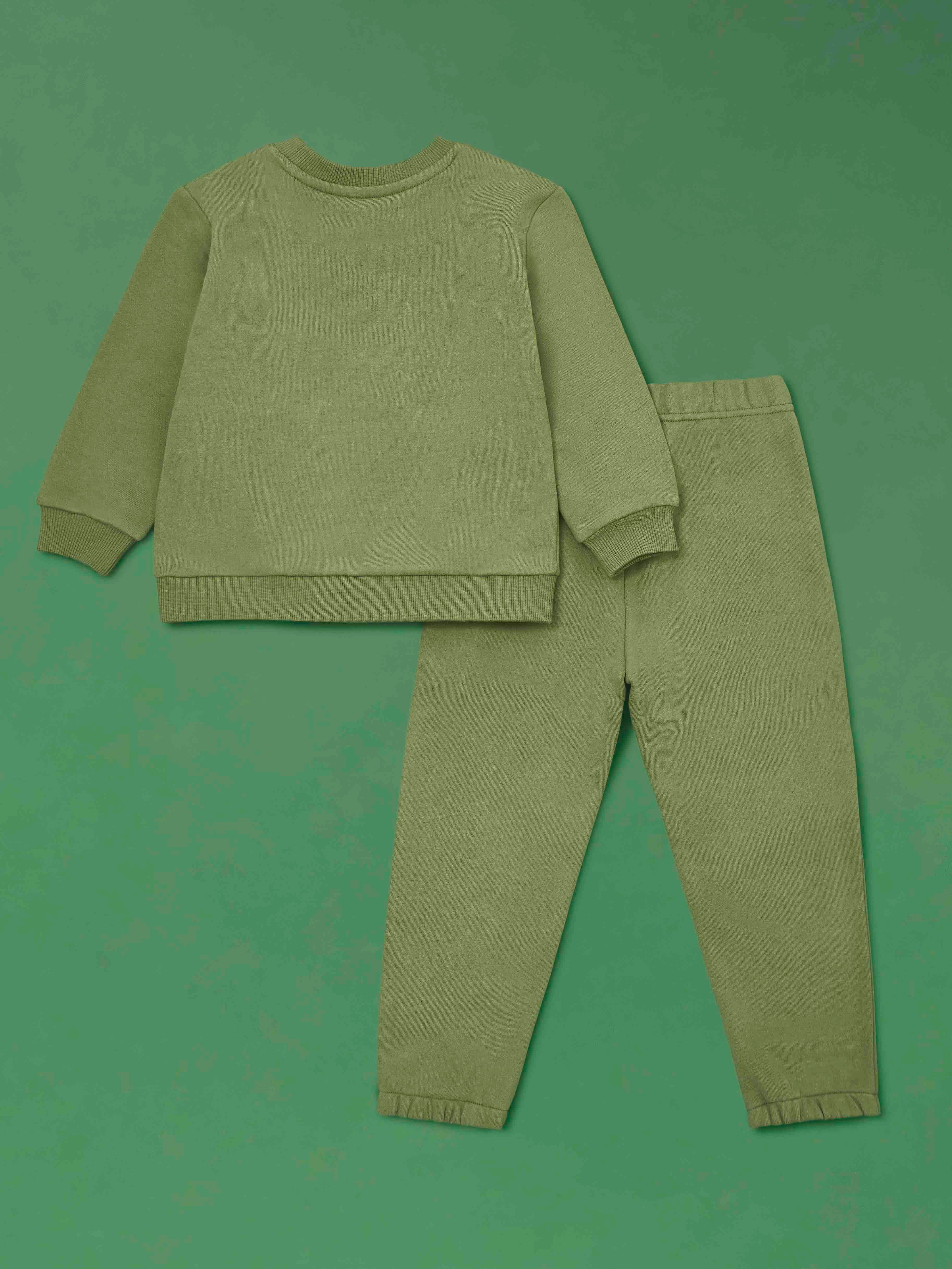 Organic Cotton Tracksuit - Forest Green