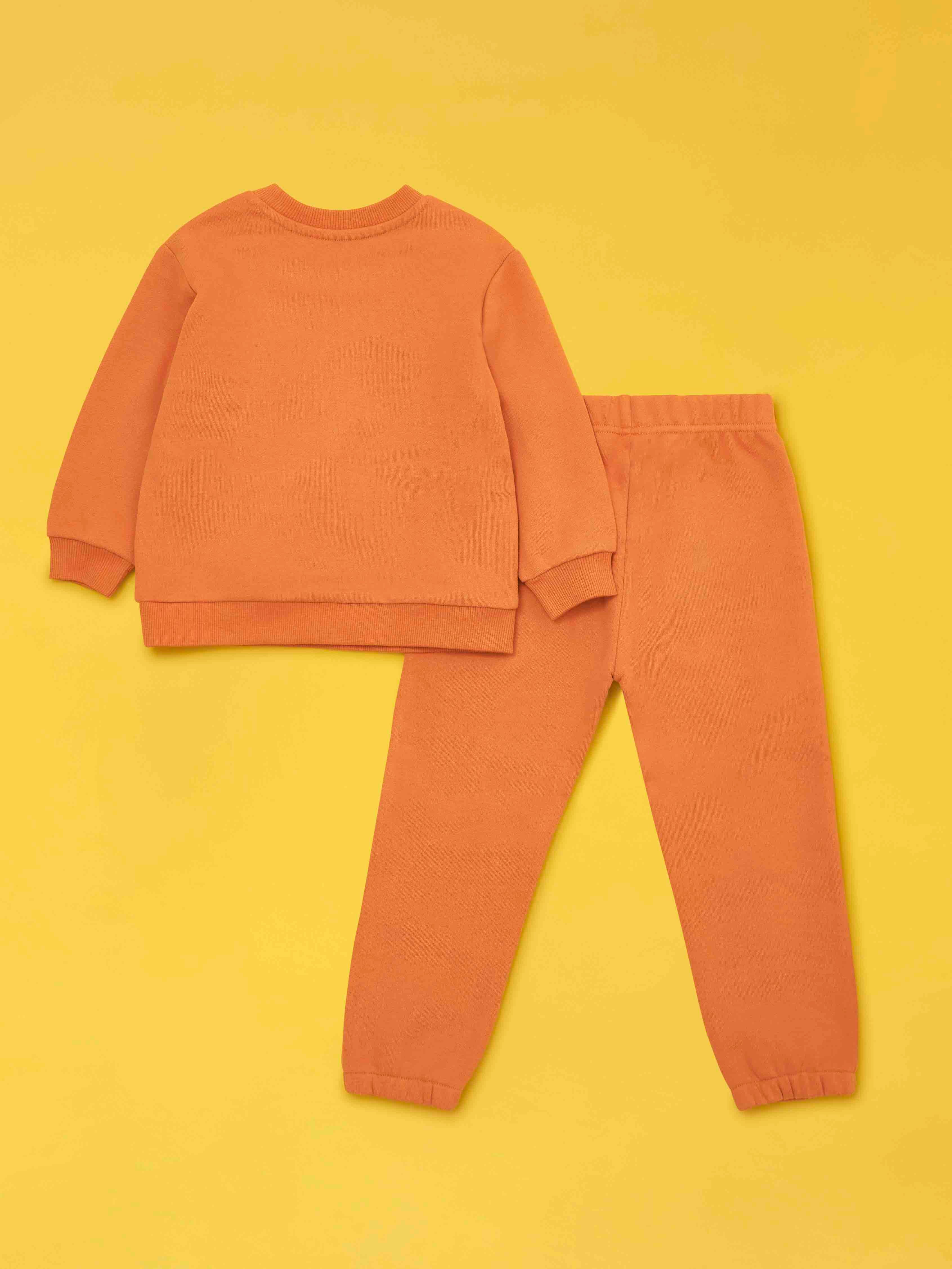 Organic Cotton Tracksuit - Burnt Orange