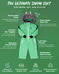 Spike the Dinosaur - Kids Snow Suit