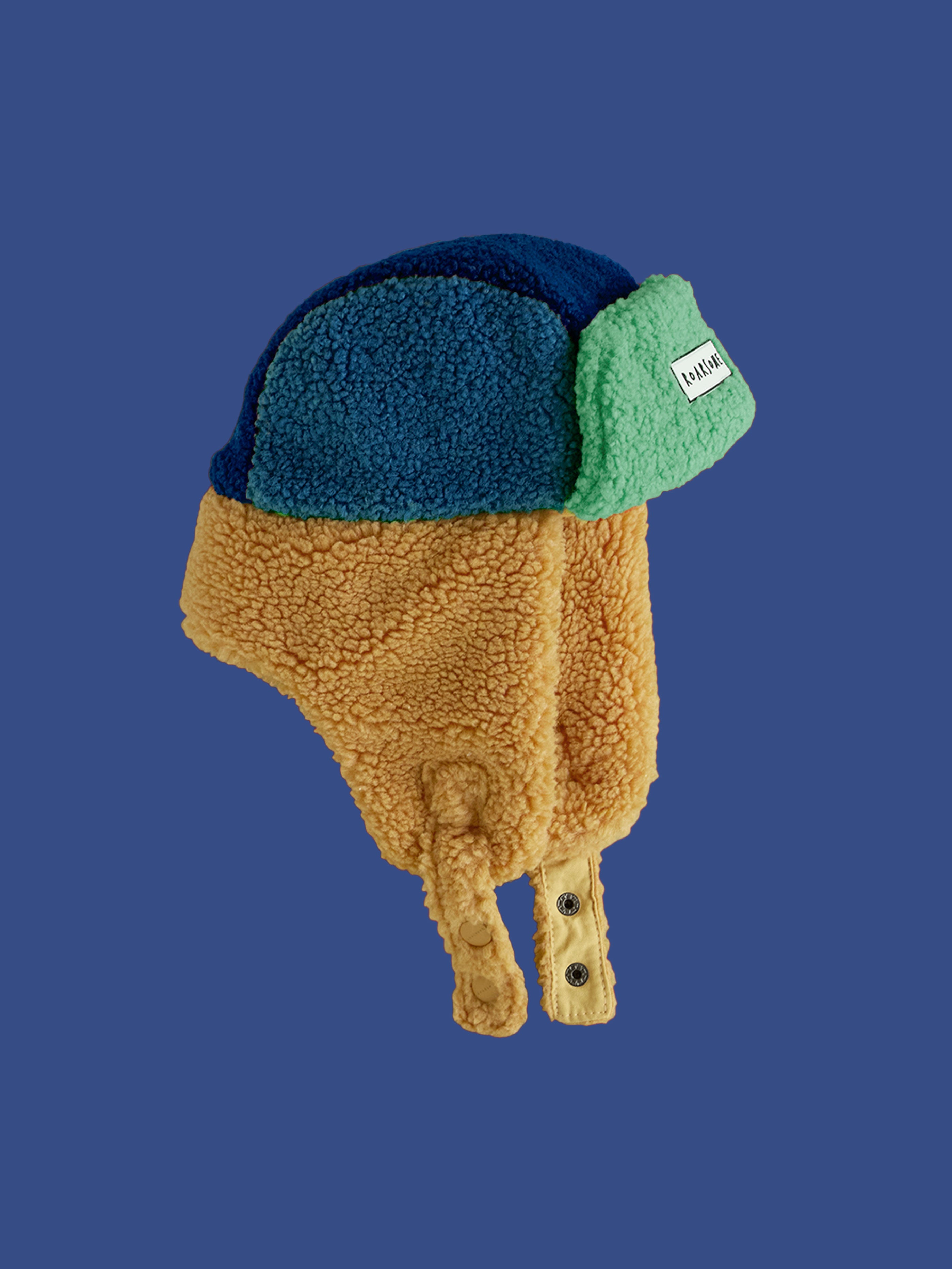 Kids Trapper Hats - Blue/Beige