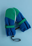 Kids Ski Gloves - Blue/Green