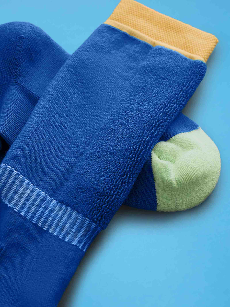 Ski Socks - Blue/Beige