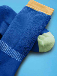 Kids Ski Socks - Blue/Beige