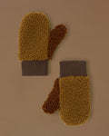 Fleece Mittens - Brown/Tan