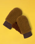 Fleece Mittens - Brown/Tan