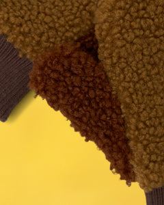 Fleece Mittens - Brown/Tan