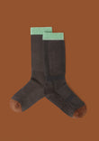 Ski Socks - Brown/Mint