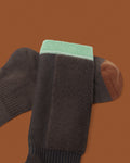 Kids Ski Socks - Brown/Mint