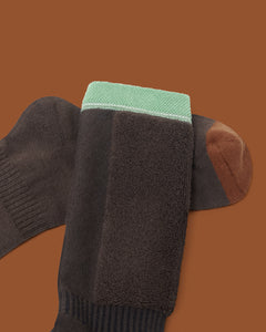Kids Ski Socks - Brown/Mint