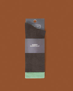 Kids Ski Socks - Brown/Mint