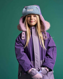 Kids Trapper Hats - Pink/Lilac