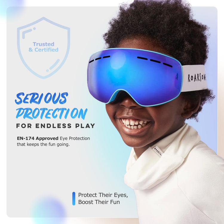 Kids Ski Goggles - Blue