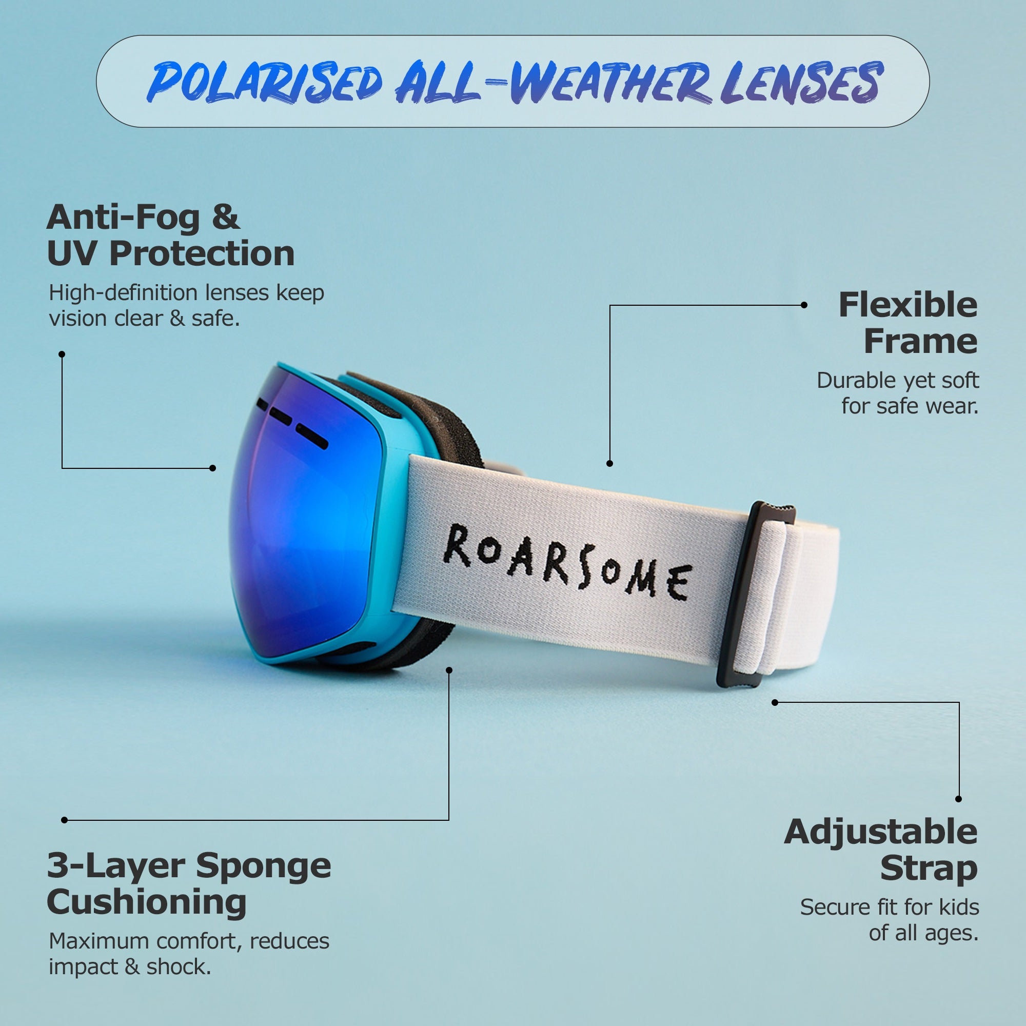 ski goggles all weather Kids Ski Goggles