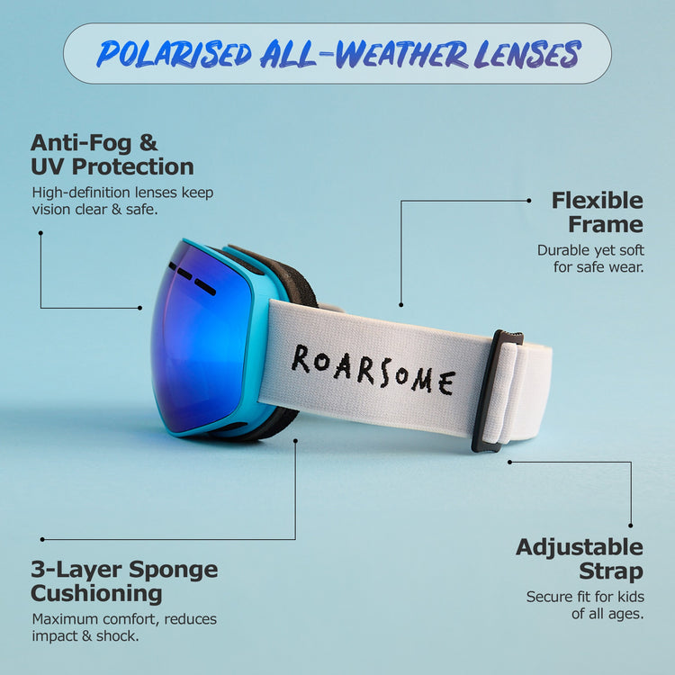 Kids Ski Goggles - Blue