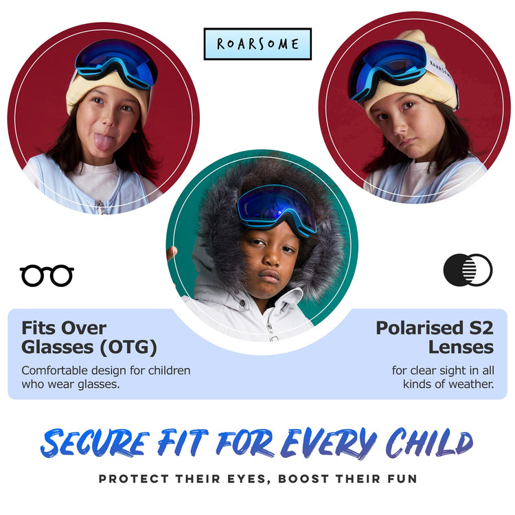 Kids Ski Goggles - Blue
