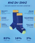 Kids Ski Socks - Blue/Beige