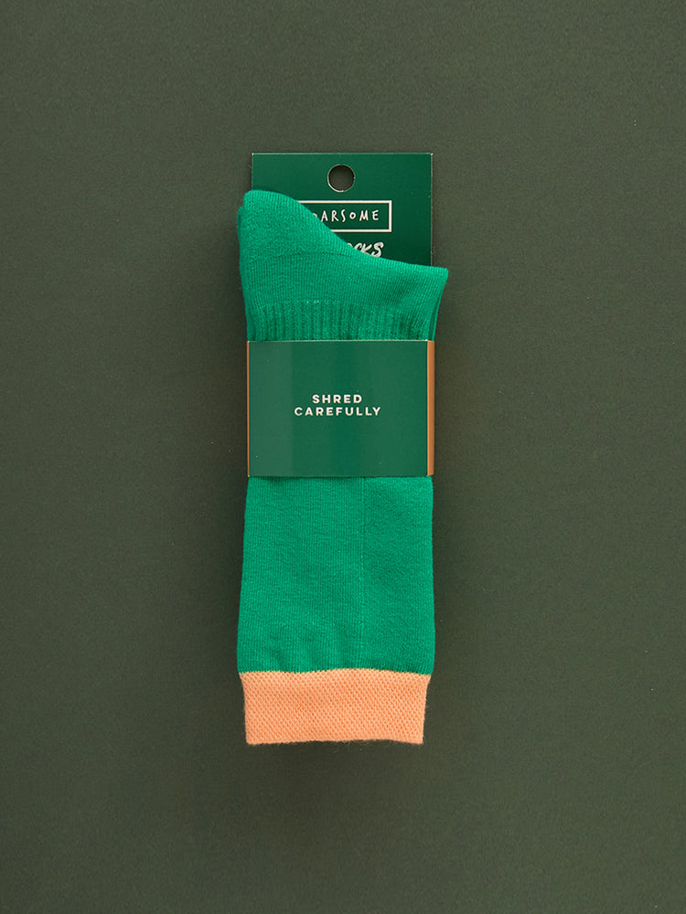 Ski Socks - Green/Orange