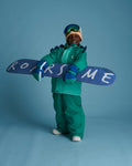 Kids Ski Gloves - Blue/Green