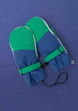 Kids Ski Gloves - Blue/Green