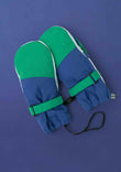 Kids Ski Gloves - Blue/Green