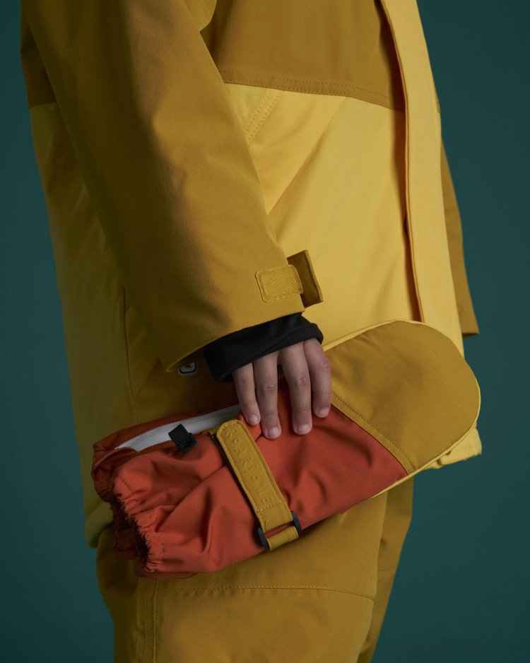 Kids Ski Gloves - Yellow/Orange