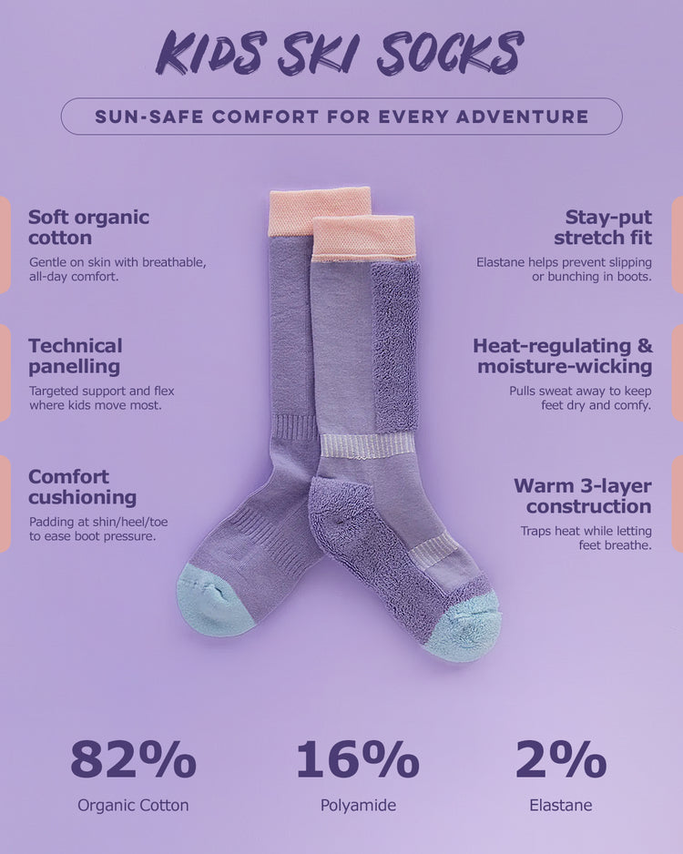Ski Socks - Pink/Lilac
