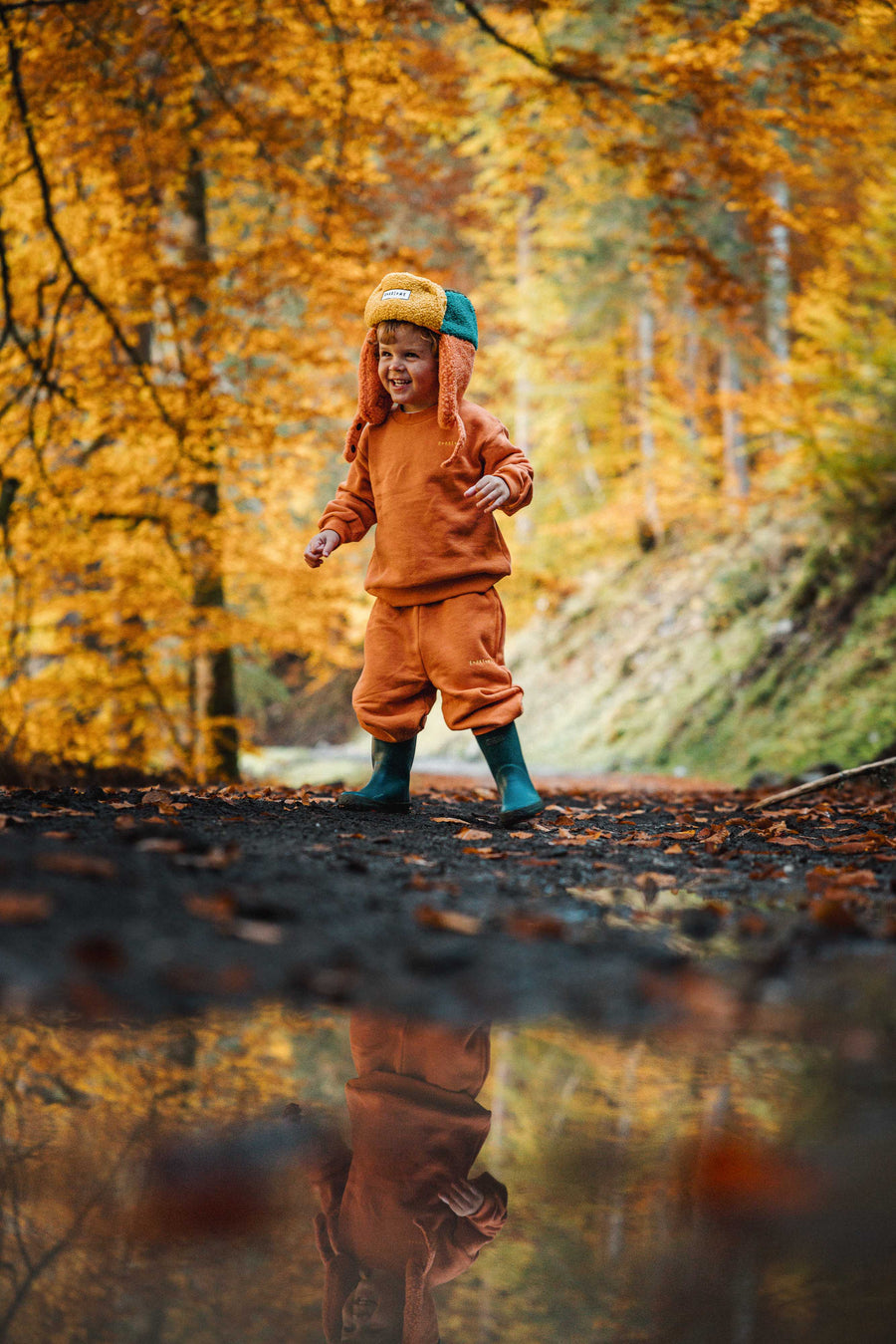 Organic Cotton Tracksuit - Burnt Orange
