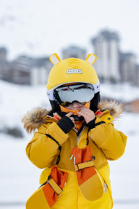 Kids Ski Gloves - Yellow/Orange