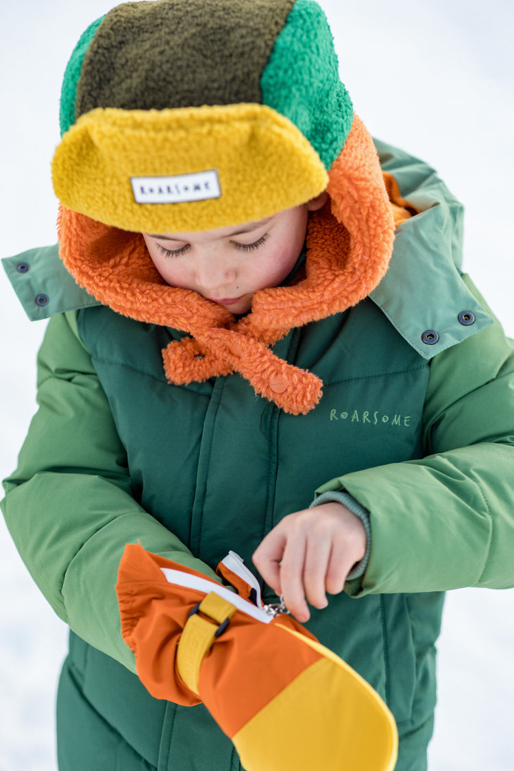 Kids Ski Gloves - Yellow/Orange
