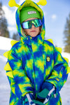 Kids Ski Gloves - Blue/Green