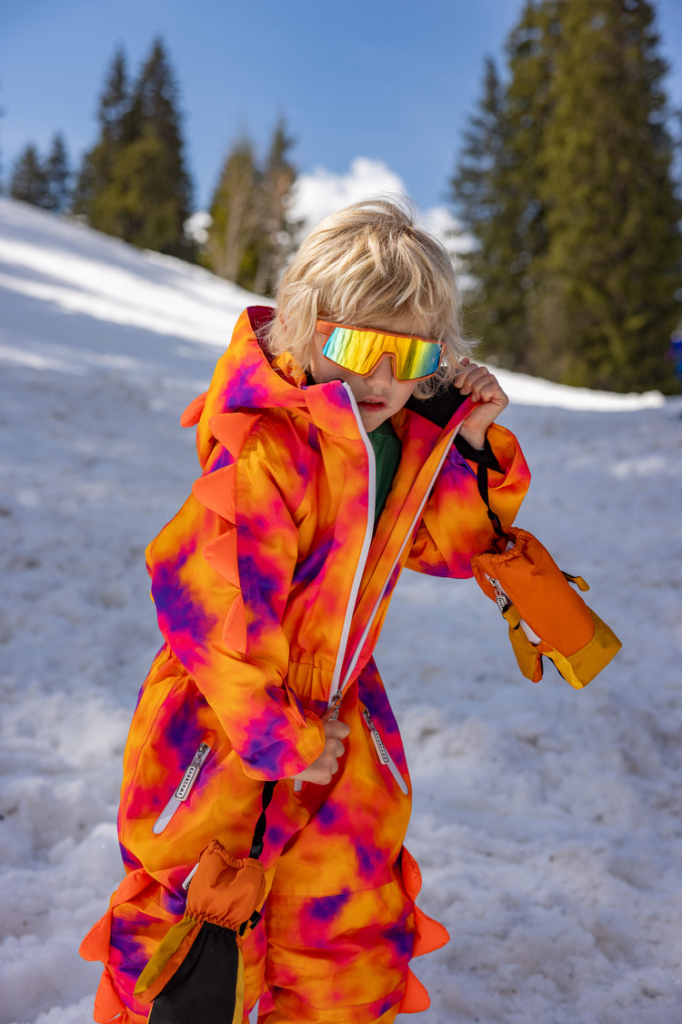 Kids Ski Gloves - Yellow/Orange