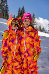 Kids Ski Gloves - Yellow/Orange