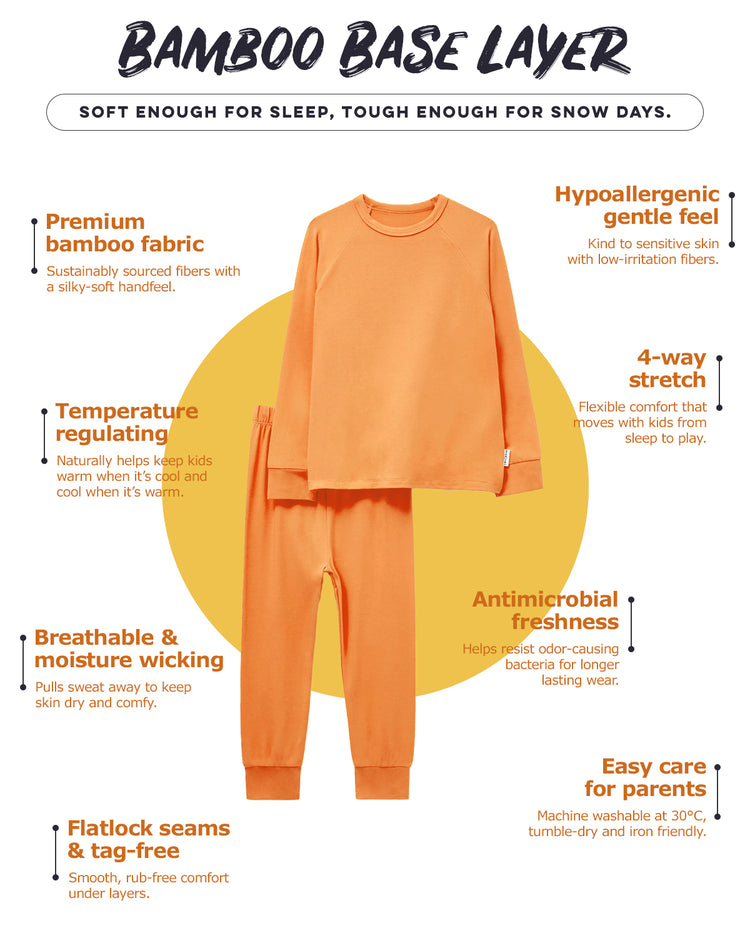 Bamboo Base Layer - Sunset Orange