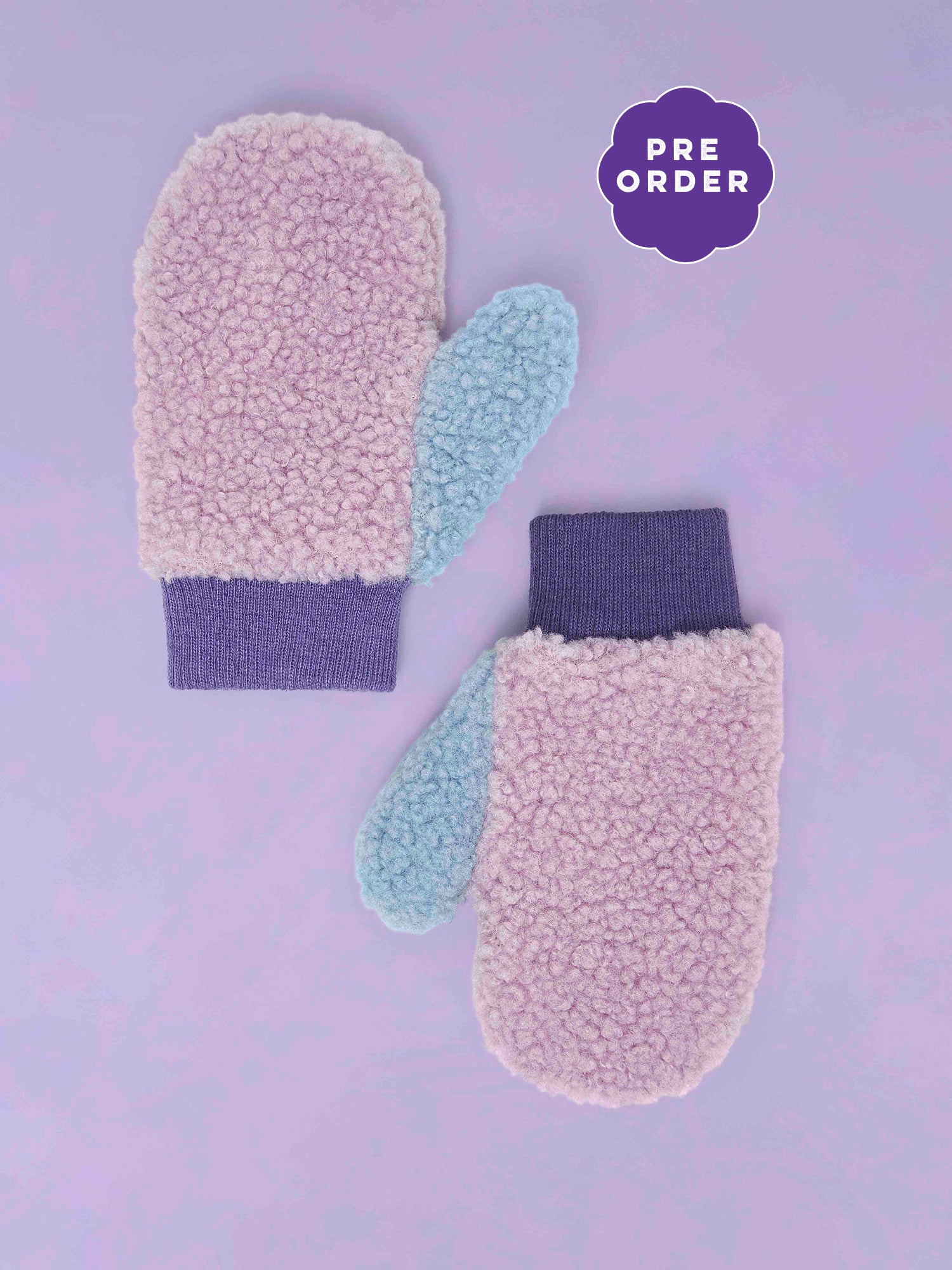 Fleece Mittens - Pink/Lilac