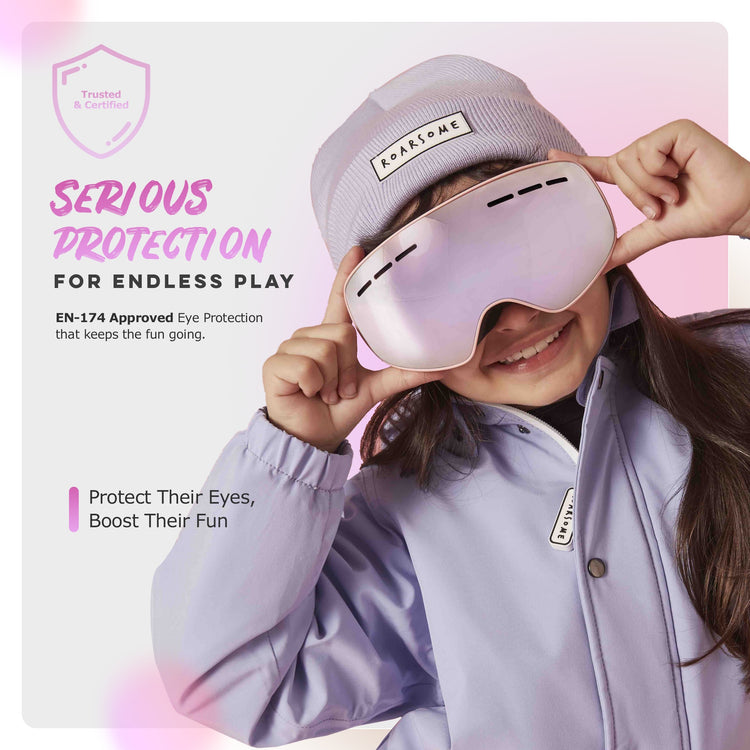 Kids Ski Goggles - Pink