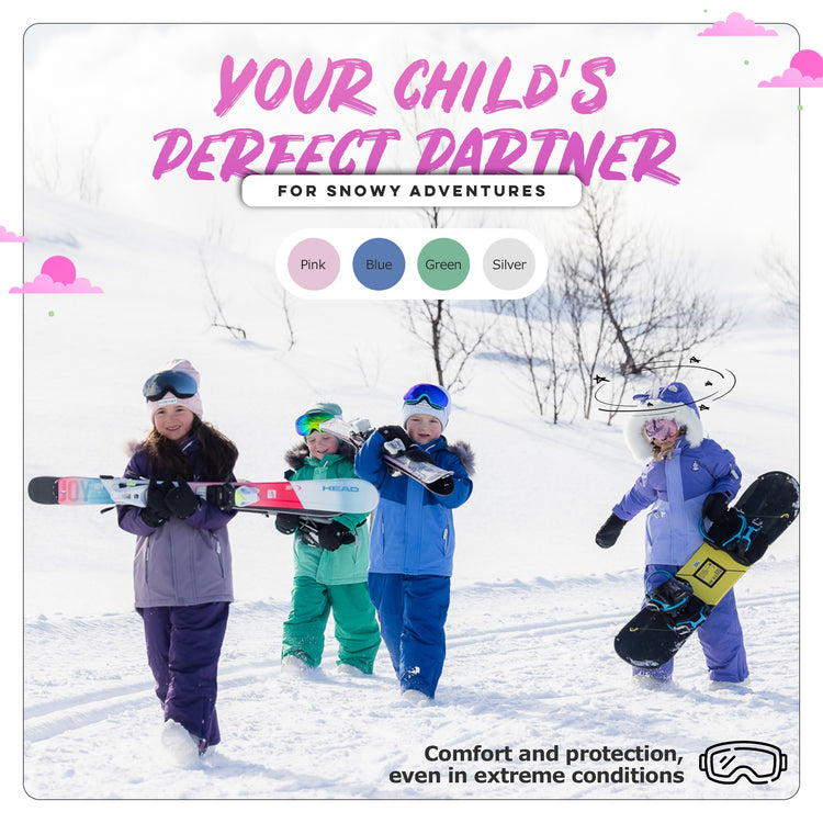 Kids Ski Goggles - Pink