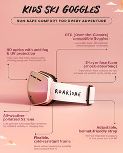 Kids Ski Goggles - Pink