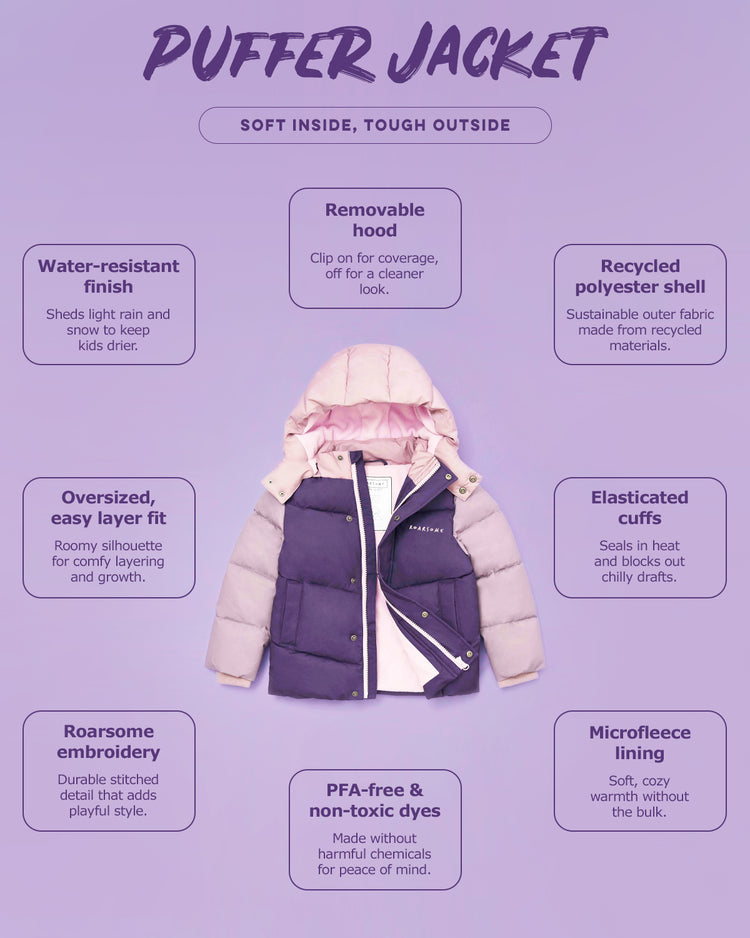 Roarsome Puffer Jacket - Twilight Purple