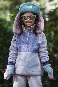 Kids Trapper Hats - Pink/Lilac