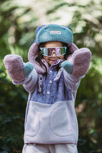 Kids Trapper Hats - Pink/Lilac