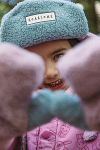 Kids Trapper Hats - Pink/Lilac