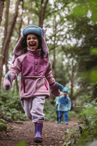Kids Trapper Hats - Pink/Lilac