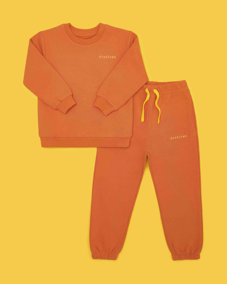Organic Cotton Tracksuit - Burnt Orange